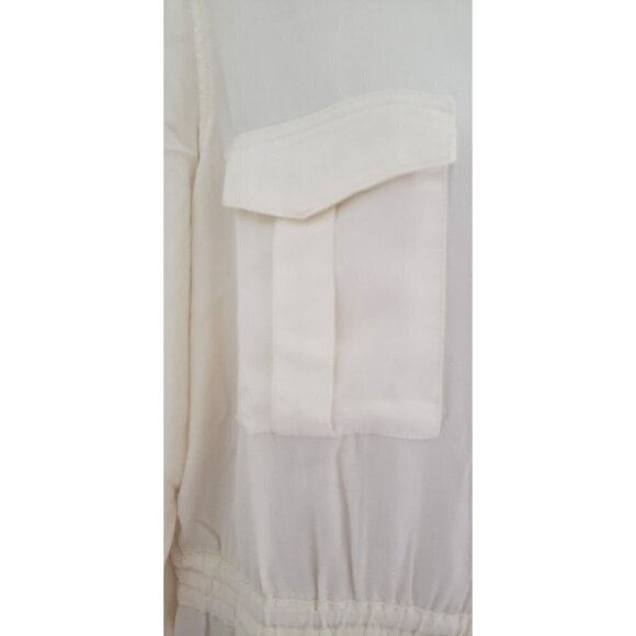 NWT $ 108 GUESS ELLIS LONG SLEEVE WHITE SHIRT STYLE DRESS SZ L - Picture 4 of 14